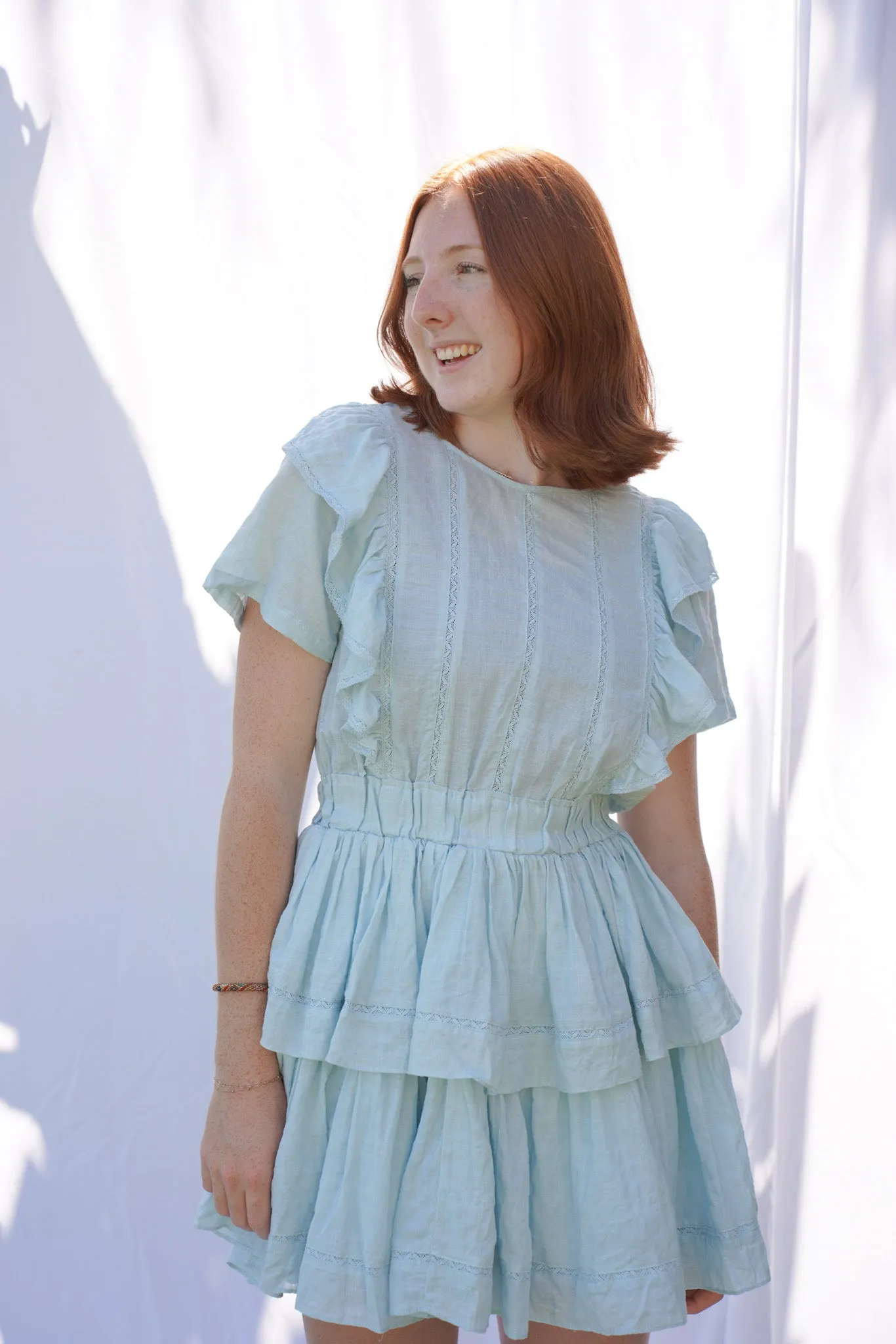 Blue Ruffle Dress