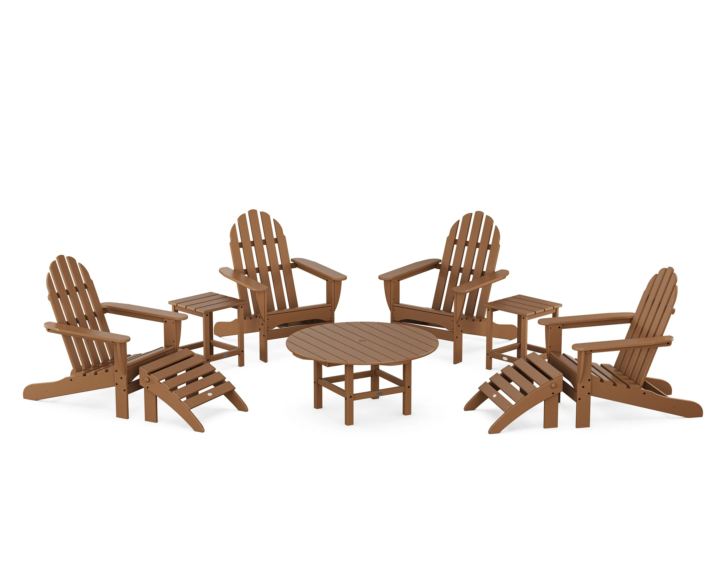 Classic Adirondack Chair 9-Piece Conversation Set