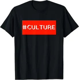 CULTURE WHITE TEXT IN BOLD RED BLOCK CREATIVE COLLECTION T-Shirt