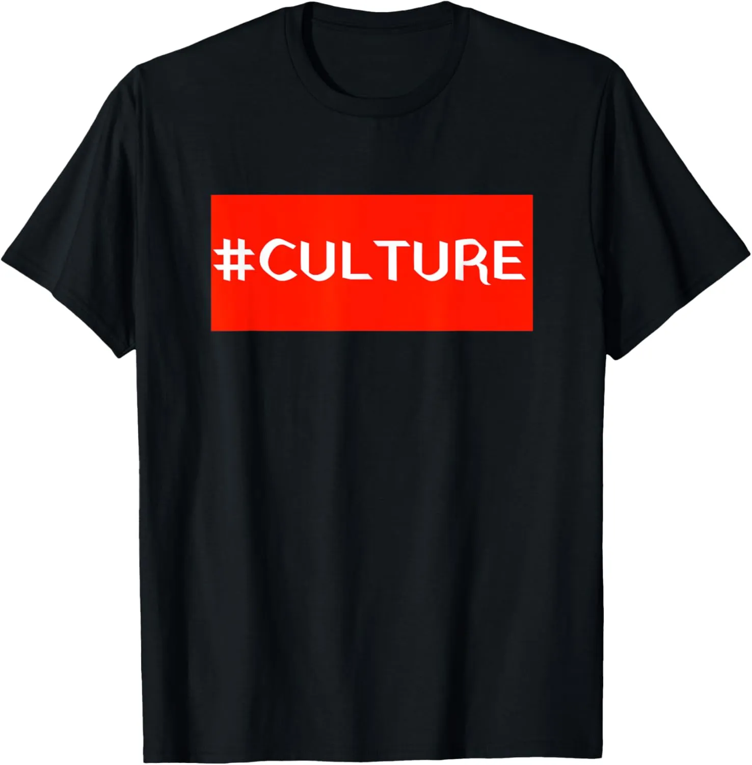 CULTURE WHITE TEXT IN BOLD RED BLOCK CREATIVE COLLECTION T-Shirt