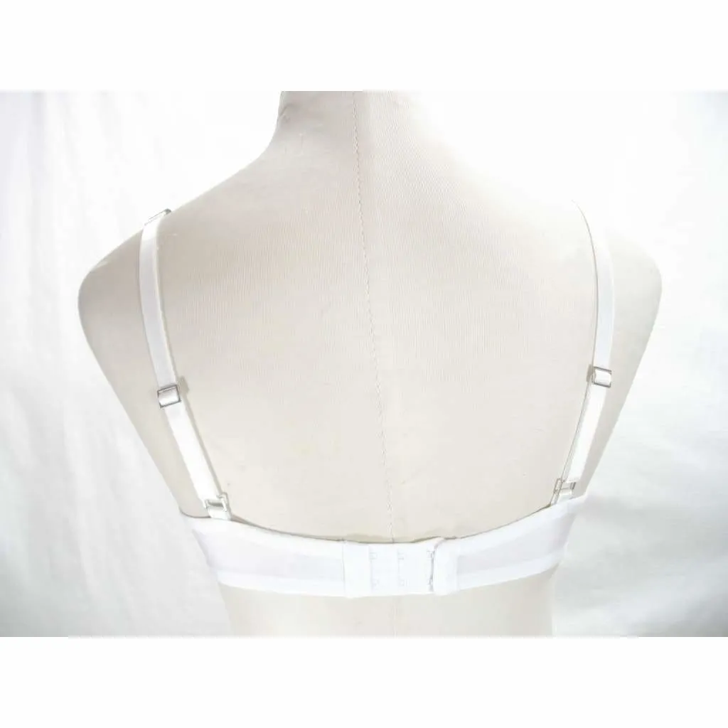 Felina 190013 Sabrina Semi Sheer Lace Demi Underwire Bra 34C White