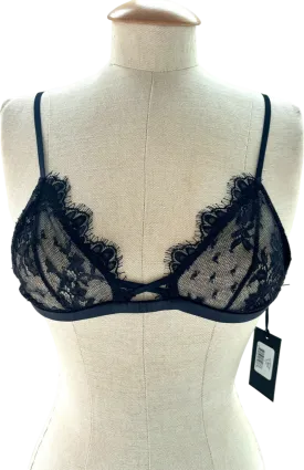 Kiki de Montparnasse Black Jolie Lace Soft Bra UK S