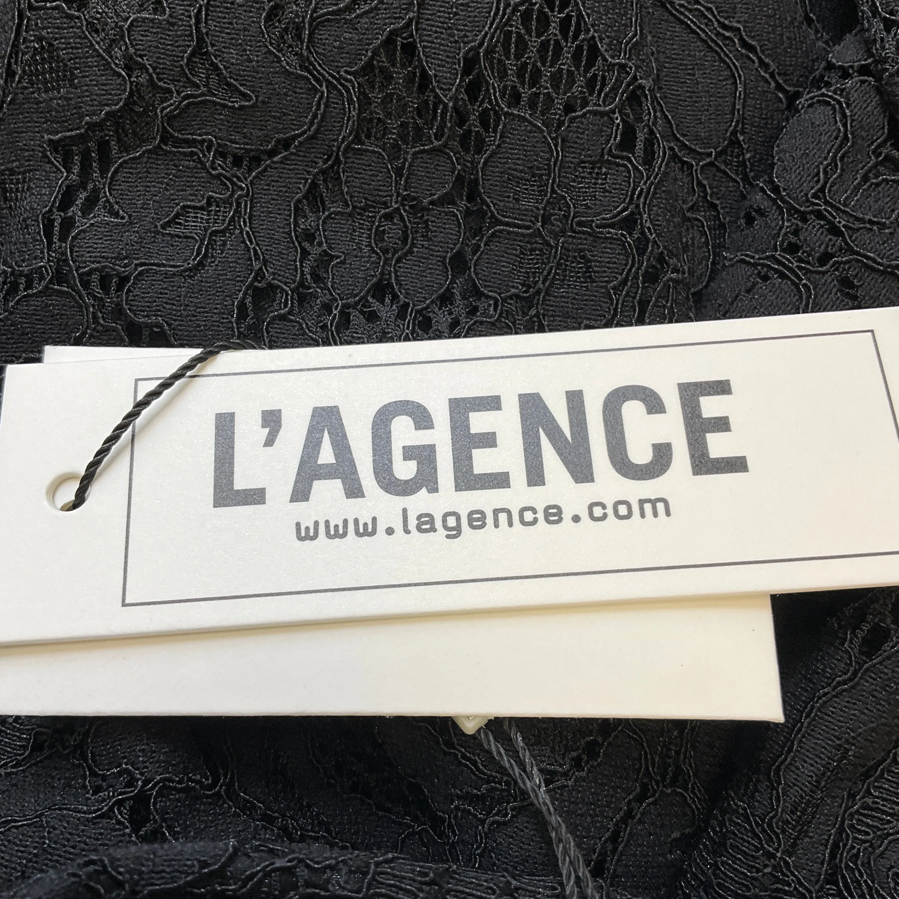 L'Agence Black Kaiya Lace Shirtdress