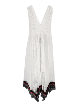 open-back lace midi dress