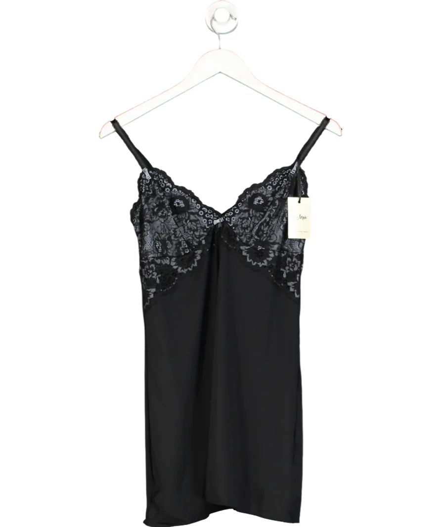 Pour Moi Black Opulence Lace Chemise UK 10