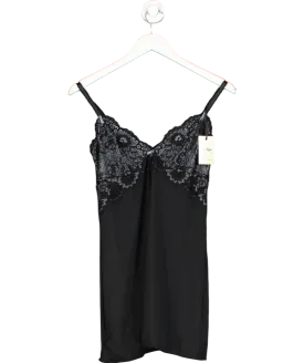 Pour Moi Black Opulence Lace Chemise UK 10