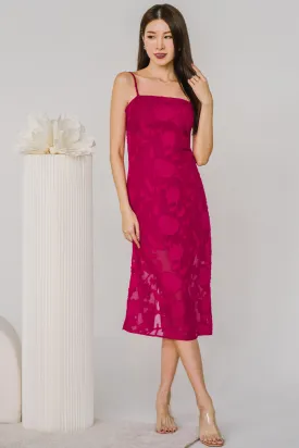 Rose Garden Lace Dress (Fuchsia)