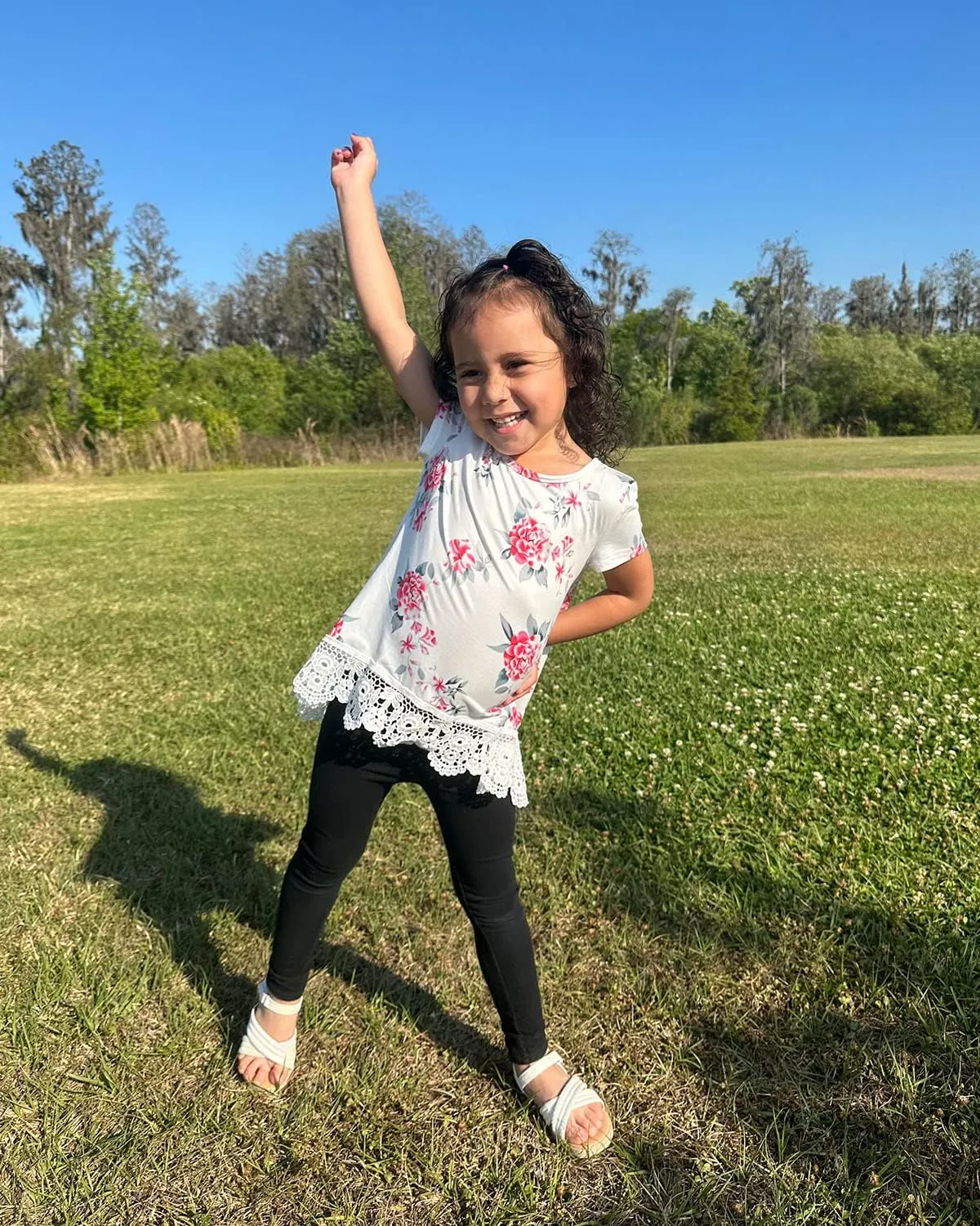 storeofbaby Girls Casual Tunic Tops Short Sleeve Loose Soft Blouse T-Shirt for 4-13 Years