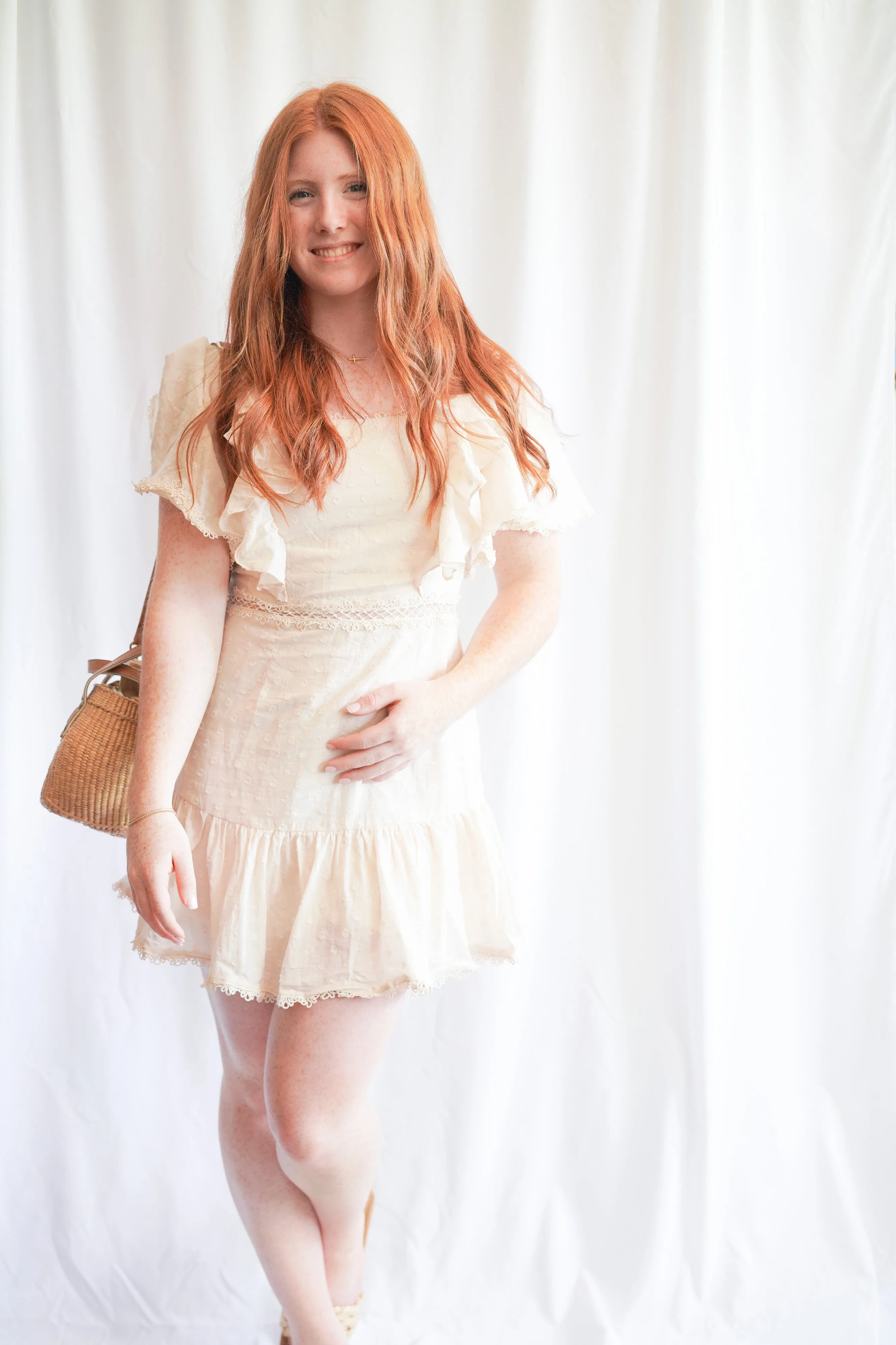 Swiss Dot Ruffle Dress
