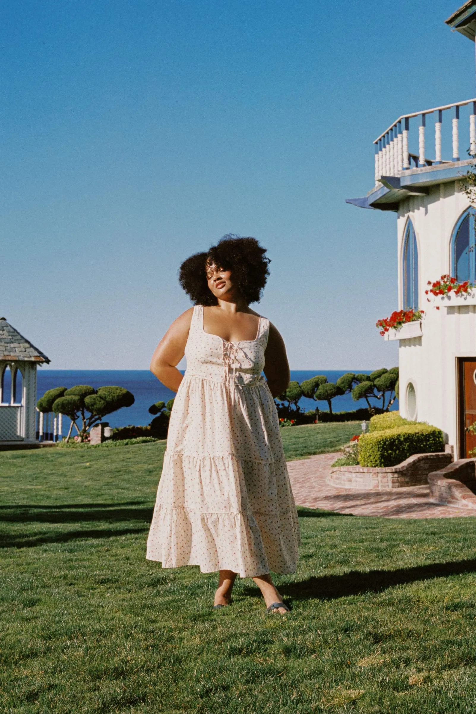 The Adele Dress Extended | Carnelian Aster Garden
