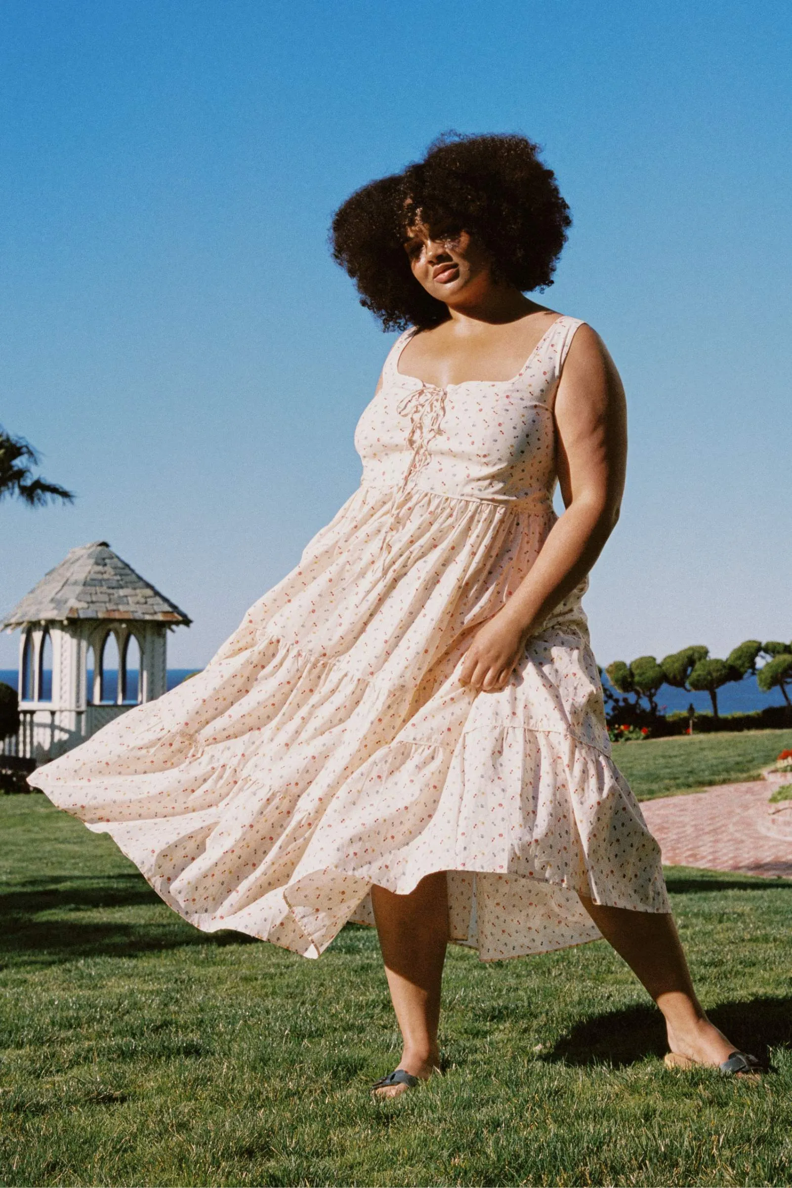 The Adele Dress Extended | Carnelian Aster Garden