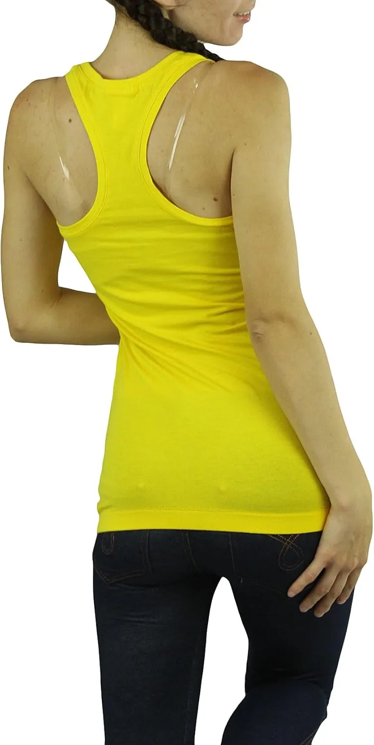 ToBeInStyle Women's Racerback Classic Solid Print Tank Top