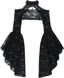 Victorian Bridal Shrug Crop Tops for Women Bohemian Goth Y2k Rave Emo