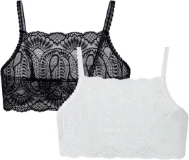 Women's Lace Camisole Crop Tops Modesty Panel Cleavage Cover up for Low Neckline Low Cut Dress