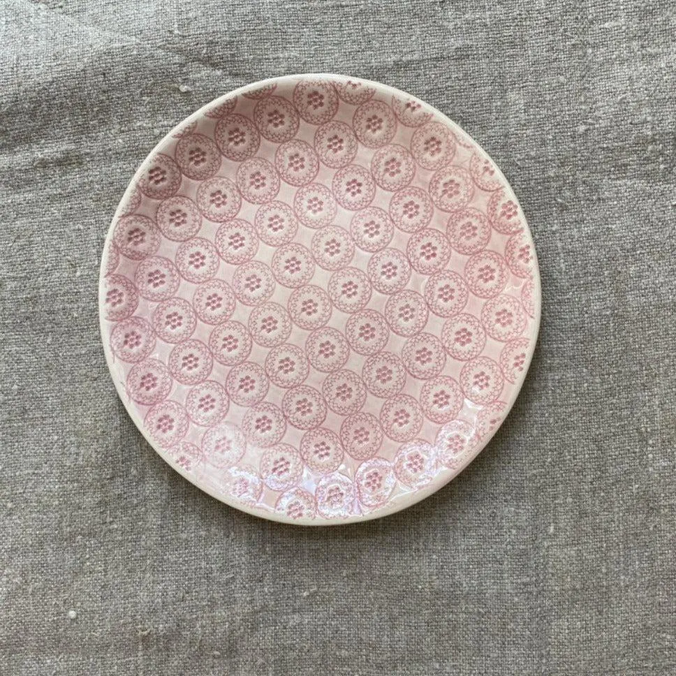 Wonki Ware 23cm Side Plate  - Pink Wash or Lace